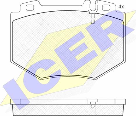 Icer 181538 - Комплект спирачно феродо, дискови спирачки vvparts.bg