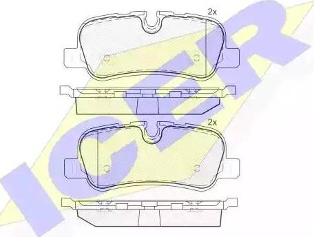 Icer 181661 - Комплект спирачно феродо, дискови спирачки vvparts.bg