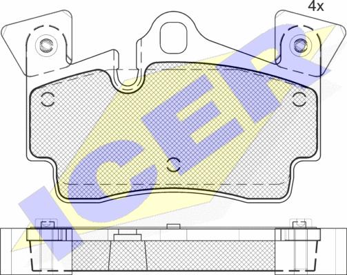 Icer 181611-203 - Комплект спирачно феродо, дискови спирачки vvparts.bg