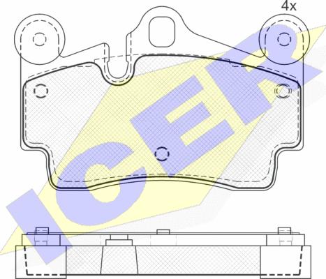 Icer 181611 - Комплект спирачно феродо, дискови спирачки vvparts.bg