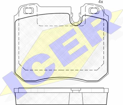 Icer 181625 - Комплект спирачно феродо, дискови спирачки vvparts.bg