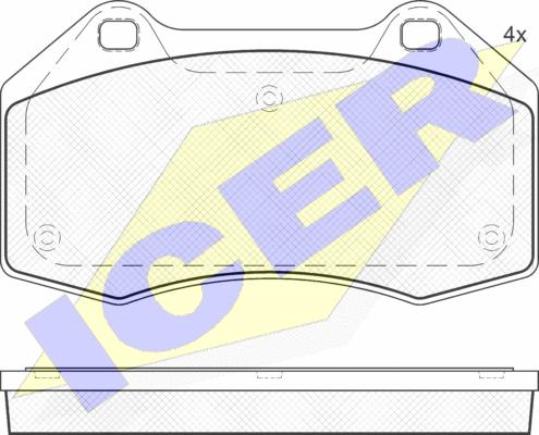 Icer 181679 - Комплект спирачно феродо, дискови спирачки vvparts.bg