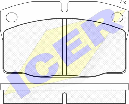 Icer 181092 - Комплект спирачно феродо, дискови спирачки vvparts.bg