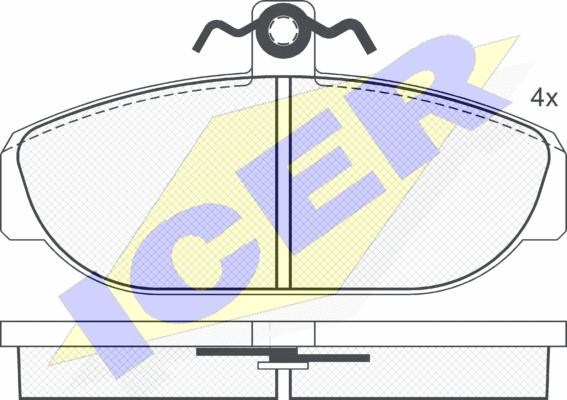 Icer 181014 - Комплект спирачно феродо, дискови спирачки vvparts.bg