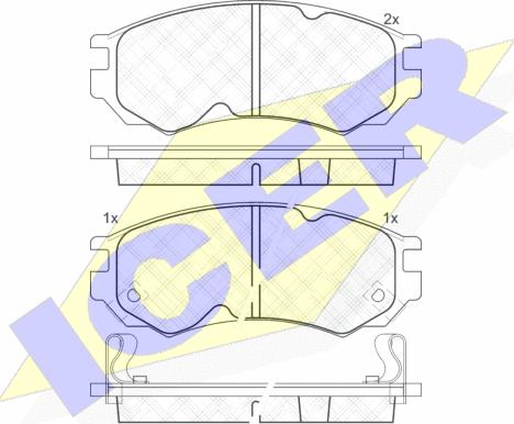 Icer 181106 - Комплект спирачно феродо, дискови спирачки vvparts.bg