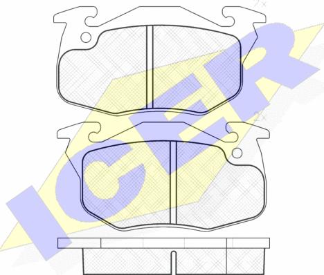 Icer 181120 - Комплект спирачно феродо, дискови спирачки vvparts.bg