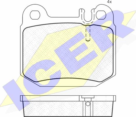 Icer 181391 - Комплект спирачно феродо, дискови спирачки vvparts.bg