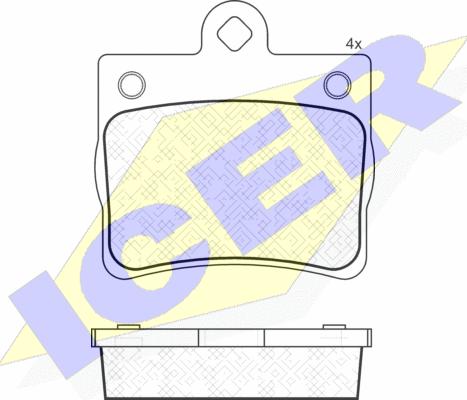 Icer 181310 - Комплект спирачно феродо, дискови спирачки vvparts.bg