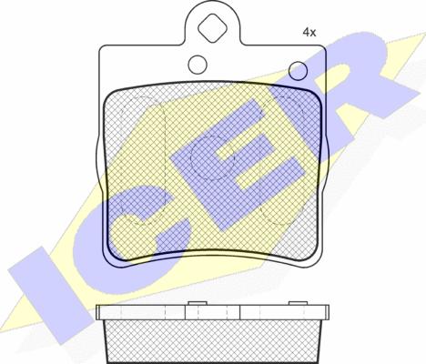 Icer 181311-396 - Комплект спирачно феродо, дискови спирачки vvparts.bg