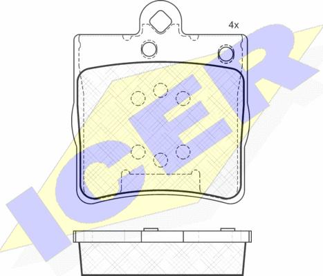 Icer 181311 - Комплект спирачно феродо, дискови спирачки vvparts.bg