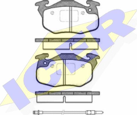 Icer 181313 - Комплект спирачно феродо, дискови спирачки vvparts.bg