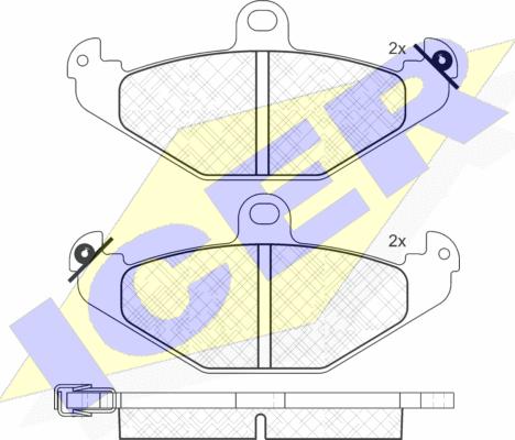 Icer 181379 - Комплект спирачно феродо, дискови спирачки vvparts.bg