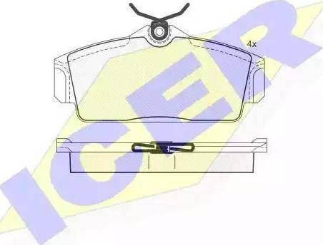 Icer 181290 - Комплект спирачно феродо, дискови спирачки vvparts.bg