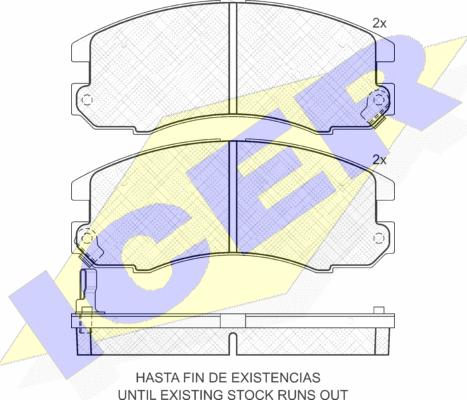 Icer 181209 - Комплект спирачно феродо, дискови спирачки vvparts.bg