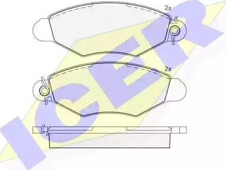 Icer 181217 - Комплект спирачно феродо, дискови спирачки vvparts.bg