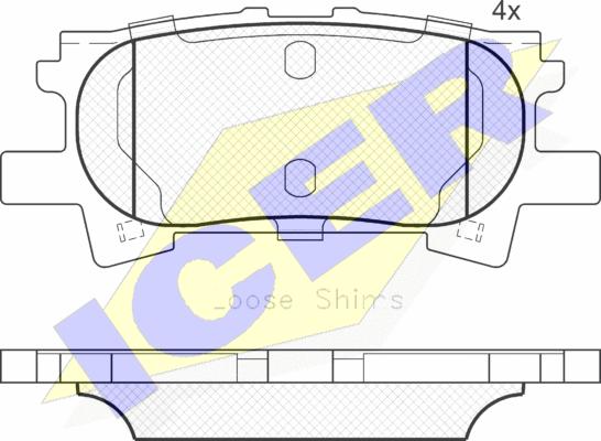 Icer 181751 - Комплект спирачно феродо, дискови спирачки vvparts.bg