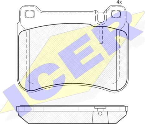 Icer 181769 - Комплект спирачно феродо, дискови спирачки vvparts.bg