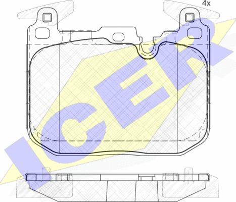 Icer 182093-203 - Комплект спирачно феродо, дискови спирачки vvparts.bg