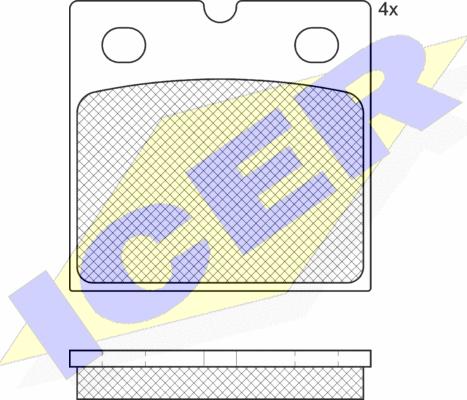 Icer 182361 - Комплект феродо за накладки, дискова ръчна спирачка vvparts.bg