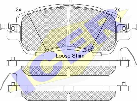 Icer 182235 - Комплект спирачно феродо, дискови спирачки vvparts.bg