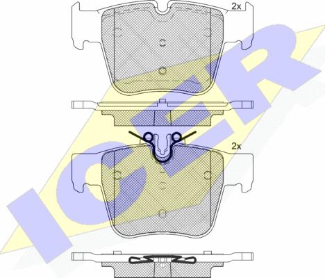 Icer 182271 - Комплект спирачно феродо, дискови спирачки vvparts.bg
