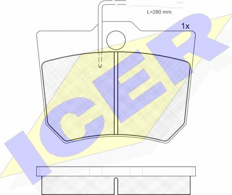 Icer 120426 - Комплект спирачно феродо, дискови спирачки vvparts.bg