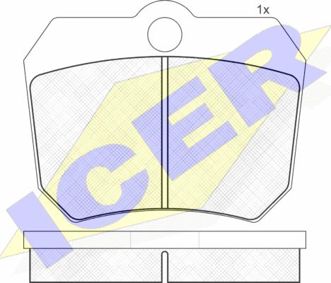 Icer 120262 - Комплект спирачно феродо, дискови спирачки vvparts.bg