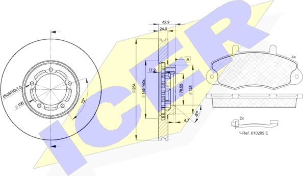 Icer 30896-5610 - Спирачен комплект, дискови спирачки vvparts.bg