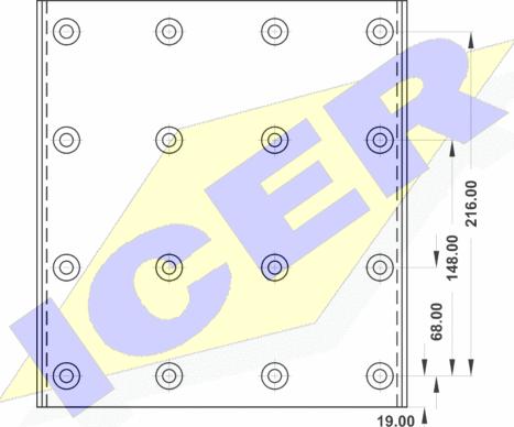 Icer 21 9933 00 - Комплект феродо за накладки, барабанни спирачки vvparts.bg