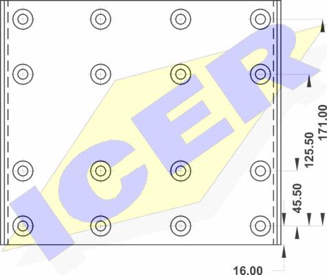 Icer 21 9932 00 - Комплект феродо за накладки, барабанни спирачки vvparts.bg