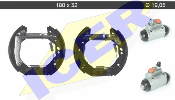 Icer 79KT0096 C - Комплект спирачна челюст vvparts.bg