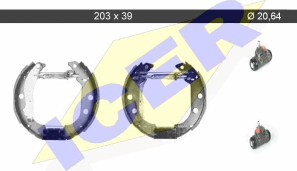 Icer 79KT0049 C - Комплект спирачна челюст vvparts.bg