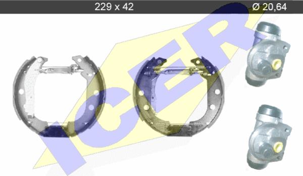 Icer 79KT0046 C - Комплект спирачна челюст vvparts.bg