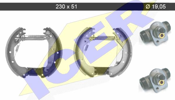 Icer 79KT0040 C - Комплект спирачна челюст vvparts.bg