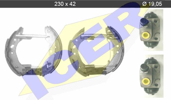 Icer 79KT0041 C - Комплект спирачна челюст vvparts.bg