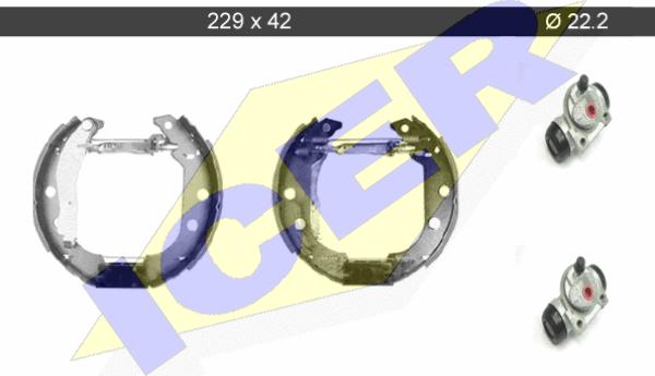 Icer 79KT0048 C - Комплект спирачна челюст vvparts.bg