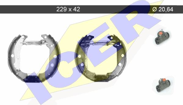 Icer 79KT0047 C - Комплект спирачна челюст vvparts.bg