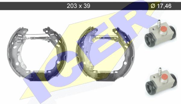 Icer 79KT0054 C - Комплект спирачна челюст vvparts.bg