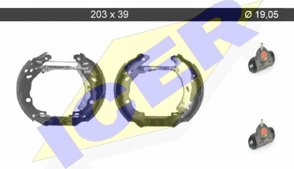 Icer 79KT0051 C - Комплект спирачна челюст vvparts.bg