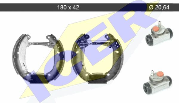 Icer 79KT0058 C - Комплект спирачна челюст vvparts.bg