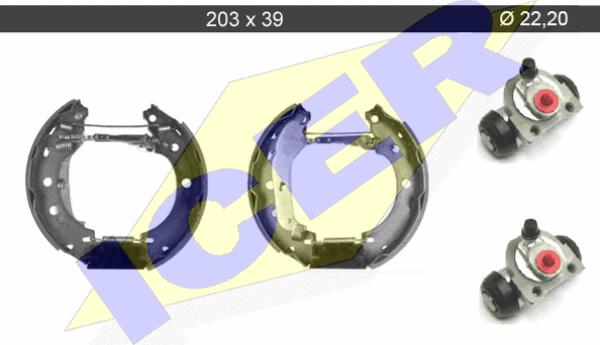 Icer 79KT0053 C - Комплект спирачна челюст vvparts.bg