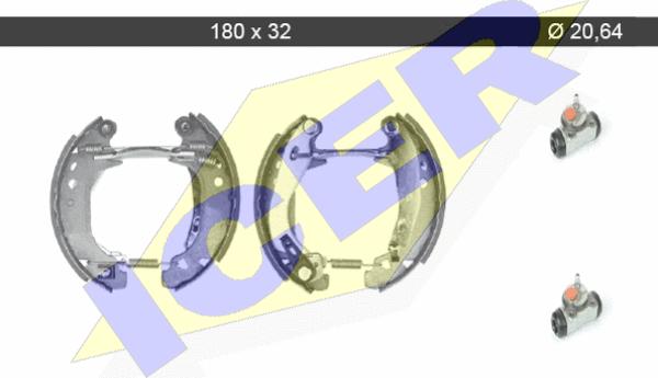 Icer 79KT0064 C - Комплект спирачна челюст vvparts.bg