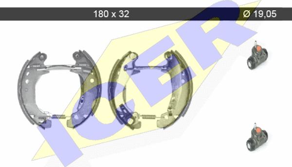 Icer 79KT0063 C - Комплект спирачна челюст vvparts.bg