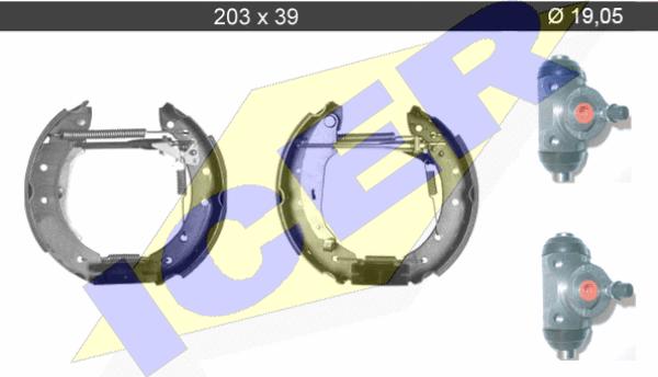 Icer 79KT0067 C - Комплект спирачна челюст vvparts.bg