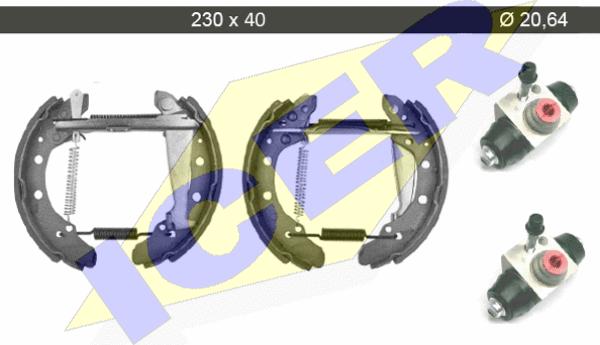 Icer 79KT0004 C - Комплект спирачна челюст vvparts.bg