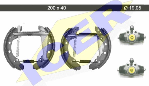 Icer 79KT0003 C - Комплект спирачна челюст vvparts.bg