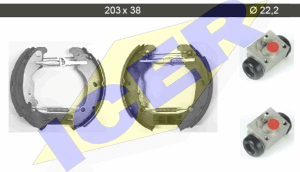 Icer 79KT0015 C - Комплект спирачна челюст vvparts.bg