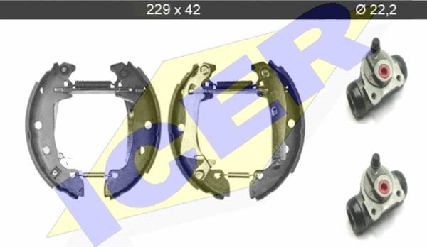 Icer 79KT0016 C - Комплект спирачна челюст vvparts.bg