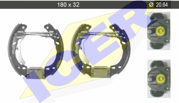 Icer 79KT0010 C - Комплект спирачна челюст vvparts.bg