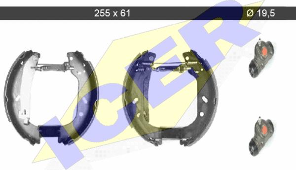 Icer 79KT0018 C - Комплект спирачна челюст vvparts.bg